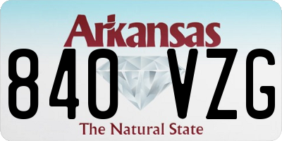 AR license plate 840VZG