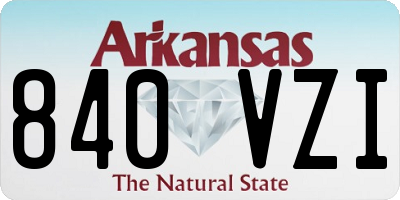 AR license plate 840VZI