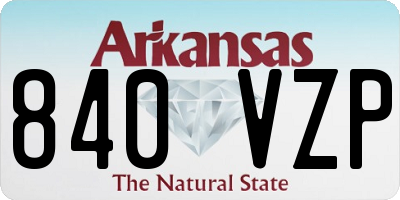 AR license plate 840VZP