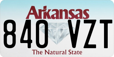 AR license plate 840VZT