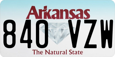AR license plate 840VZW