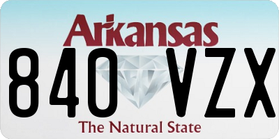 AR license plate 840VZX
