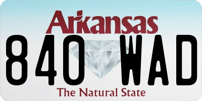 AR license plate 840WAD