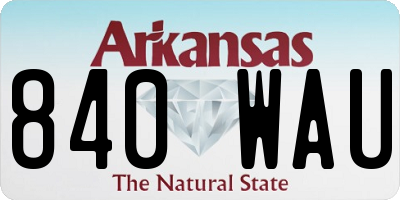 AR license plate 840WAU