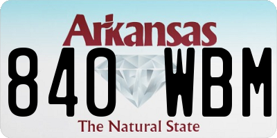 AR license plate 840WBM