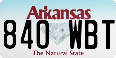 AR license plate 840WBT