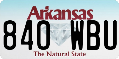 AR license plate 840WBU
