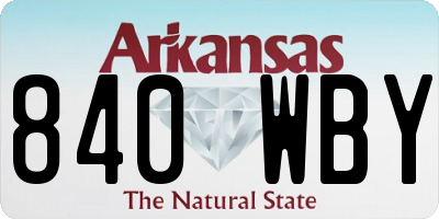 AR license plate 840WBY