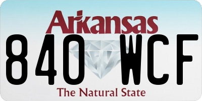 AR license plate 840WCF