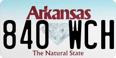 AR license plate 840WCH