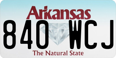 AR license plate 840WCJ