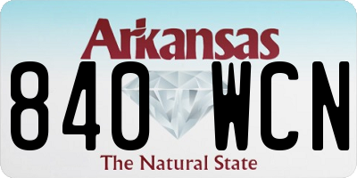 AR license plate 840WCN