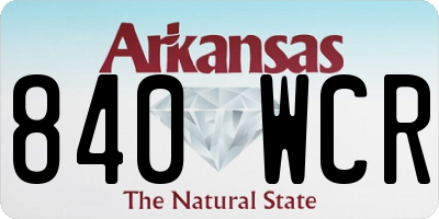 AR license plate 840WCR