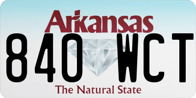 AR license plate 840WCT