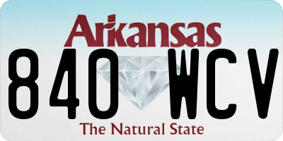 AR license plate 840WCV