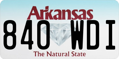 AR license plate 840WDI