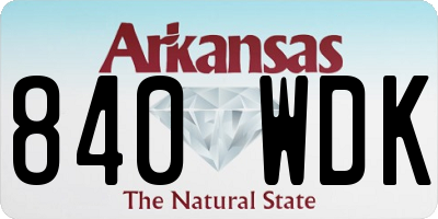 AR license plate 840WDK