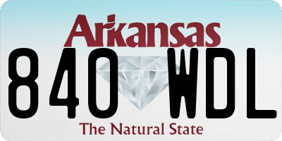 AR license plate 840WDL