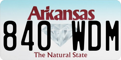 AR license plate 840WDM