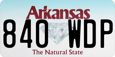 AR license plate 840WDP