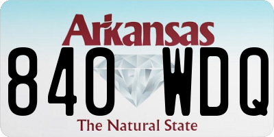 AR license plate 840WDQ