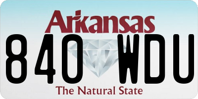 AR license plate 840WDU