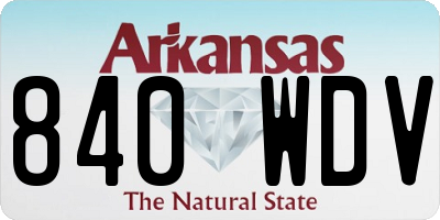 AR license plate 840WDV