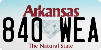 AR license plate 840WEA