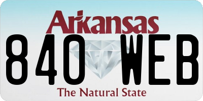AR license plate 840WEB