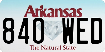 AR license plate 840WED