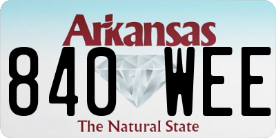 AR license plate 840WEE