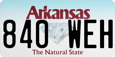 AR license plate 840WEH