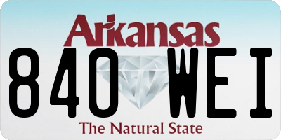AR license plate 840WEI