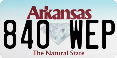 AR license plate 840WEP
