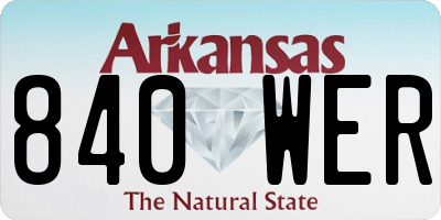 AR license plate 840WER