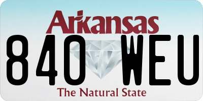 AR license plate 840WEU
