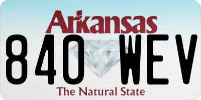 AR license plate 840WEV