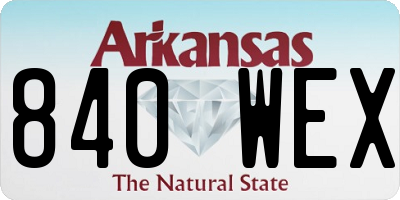 AR license plate 840WEX
