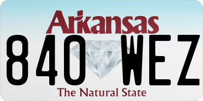 AR license plate 840WEZ