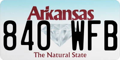 AR license plate 840WFB