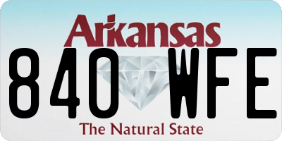 AR license plate 840WFE