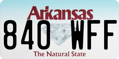 AR license plate 840WFF