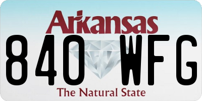 AR license plate 840WFG