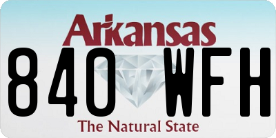 AR license plate 840WFH
