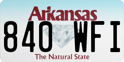 AR license plate 840WFI