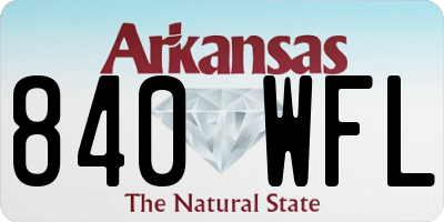 AR license plate 840WFL