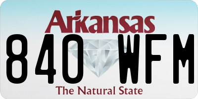 AR license plate 840WFM