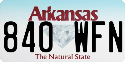 AR license plate 840WFN