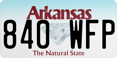 AR license plate 840WFP