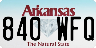 AR license plate 840WFQ